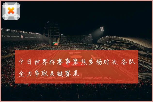 今日世界杯赛事聚焦多场对决 各队全力争取关键赛果